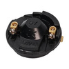 E27 socket with adjustable flange - black - Plastic socket