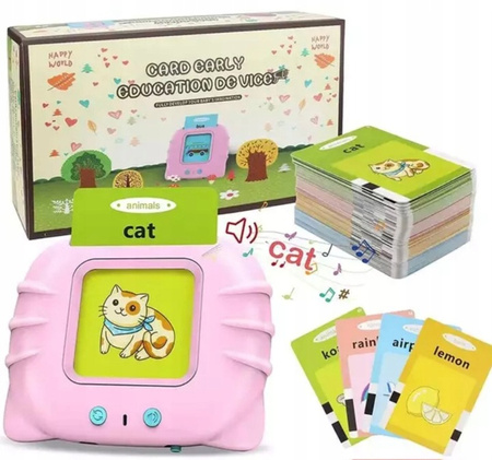 Card Reader for Learning English Words Education 112 Cards 224 - Pink
