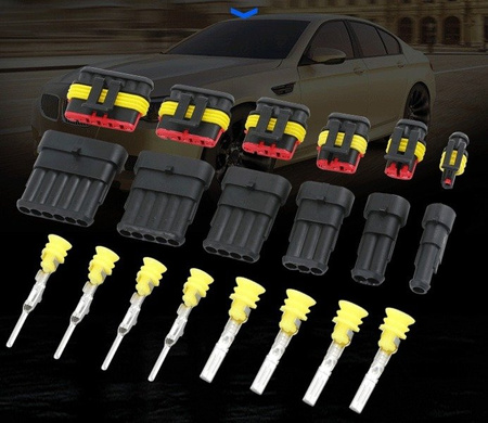 Złącze Superseal 5-PIN komplet - wtyk+gniazdo 5PIN - złącze hermetyczne - szczelne