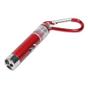 Latarka mini 3w1 LED laser UV z karabińczykiem - Aluminiowa - kieszonkowa