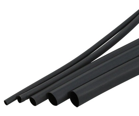 Rurka Termokurczliwa Ø12mm 1mb - czarna - elastyczna - silikonowa