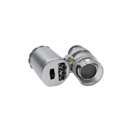 Mikroskop Jubilerski 45x - Mini Kieszonkowa Lupa - Oświetlenie LED 
