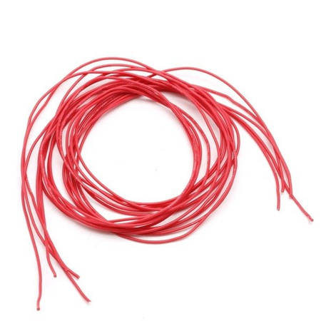 Przewód silikonowy miedziany ocynowany 26AWG - 28 żył - 0,14 mm2 - czerwony - elastyczny